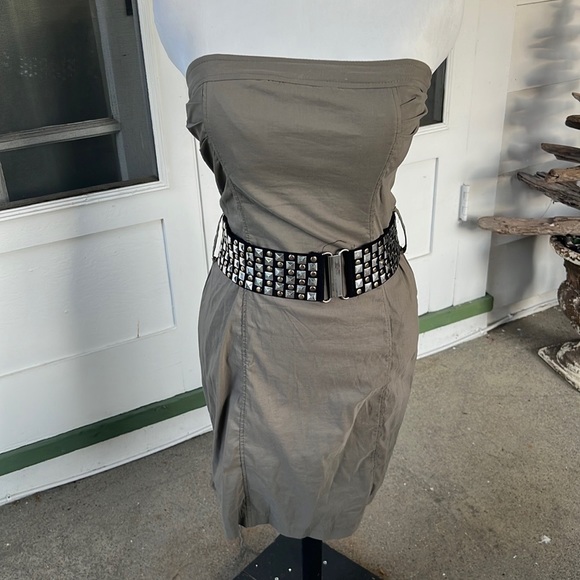 Tally Weijl Dresses & Skirts - Y2K Khaki Green Strapless Mini Dress  EU Size 40/US S